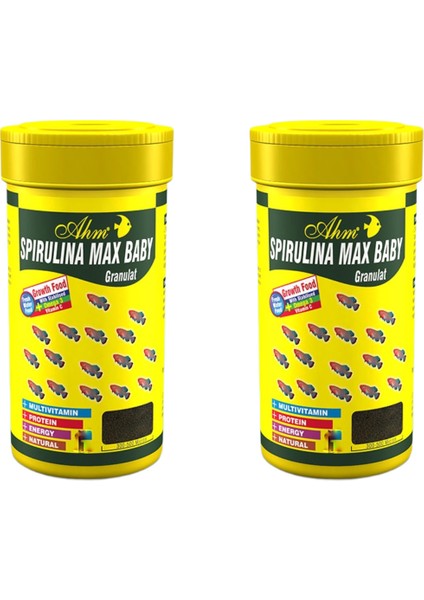 Spirulina Max Baby Granulat Yavru Balık Yemi 100 ml x 2 Adet