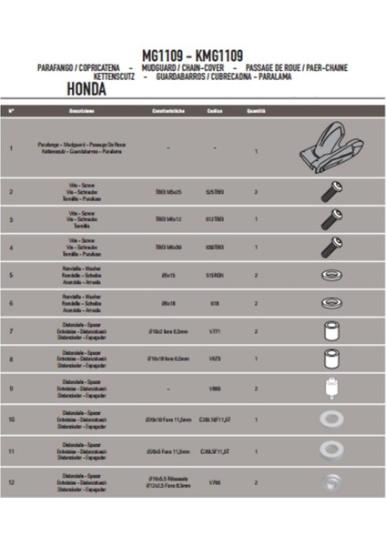 MG1109 Honda Nc 700 X-S - Nc 750 X-S - Integra 700 Zıncır Mu fiyatları