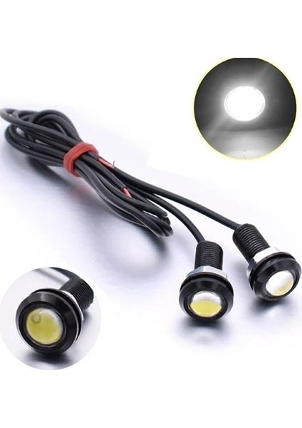 Ayna Altı Beyaz LED Kartal Gözü Gündüz Farı Eagle LED Civatalı modelleri