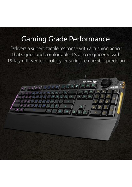 Asus Tuf Gaming K1 Mekanik Hisli Rgb Oyuncu Klavye () (Yurt Dışından)