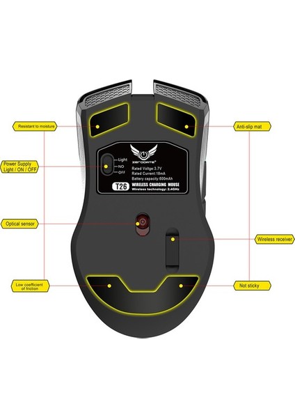 Zerodate T26 Fare Kablosuz 2.4 Ghz Tip C Şarj () (Yurt Dışından)