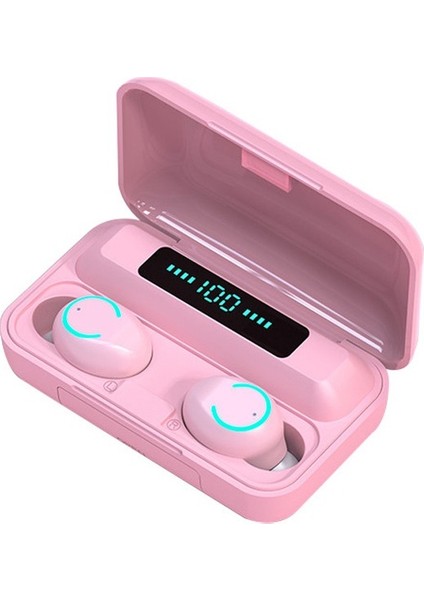 Insma Bakeey Tws 5.0 Kablosuz Bluetooth Kulaklık 2000MAH Güç Bankası Dijital Ekran Binoral Dokunmatik Su Geçirmez Mikrofonlu Telefon Kulaklığı - Pembe () (Yurt Dışından)