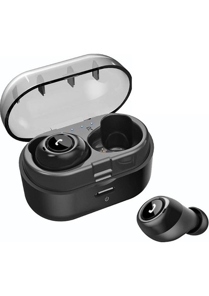 Bakeey Bluetooth 5.0 Kablosuz Tws Telefon Kulaklığı Hifi Çift Bas 5d Gürültü Önleyici Stereo Kulaklık Şarj Kutusu - Siyah () (Yurt Dışından)