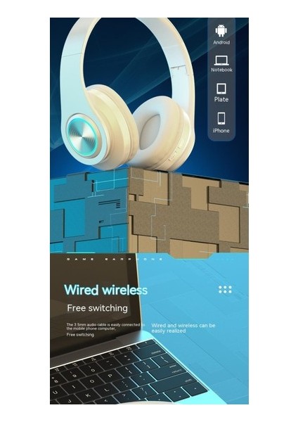 Xystarry Işıklarlandırıcı Başlı Subwoofer Kablosuz Spor Oyun Bluetooth Kulaklık () (Yurt Dışından) indirimleri