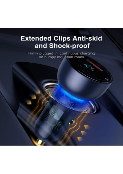 Chronus USB Araç Şarj Cihazı, Pd 3.0&qc 4.0 Çift Hızlı Şarj Portu Araç Şarj Cihazı LED Ekranlı 65W Adaptör (Siyah) () (Yurt Dışından) indirimleri