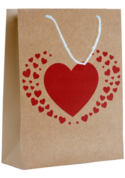11X16X5 Valentine Kraft Çanta 25'li -Inheart-