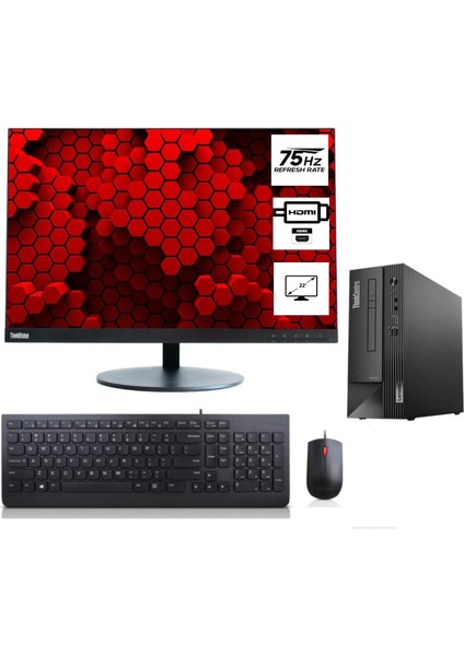 Thınkcentre Neo 50S Sff Intel Core I5 12400 16GB 256GB M.2 Nvme SSD 21.5"monitör Freedos Masaüstü Bilgisiyar SFFM11T00014TX05+ZETTAUSBBELLEK