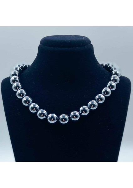 Terahertz Doğal Taş Kolye 10 mm Küre Kesim