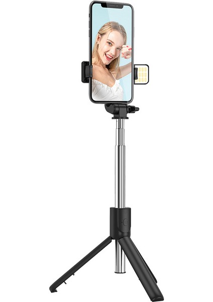 Yağ Bulutu Cep Telefonu Özçekim Çubuğu Bluetooth Dolgu Işığı Canlı Fotoğrafçılık Taşınabilir Tek Parça Teleskopik Tripod Braketi Özçekim Çubuğu (Yurt Dışından)