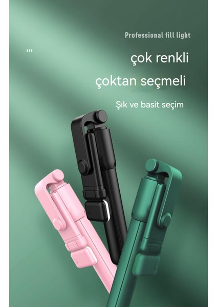 Yağ Bulutu Cep Telefonu Özçekim Çubuğu Bluetooth Dolgu Işığı Canlı Fotoğrafçılık Taşınabilir Tek Parça Teleskopik Tripod Braketi Özçekim Çubuğu (Yurt Dışından) fırsatları