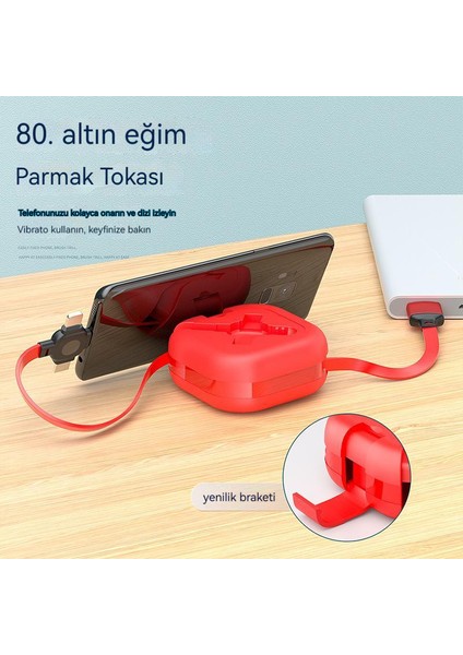 Yağ Bulutu Üçü Bir Arada Veri Kablosu Çok Fonksiyonlu Geri Çekilebilir Bire Üç Depolama Hediye Parmak Toka Braketi Hızlı Şarj Cep Telefonu Şarj Kablosu (Yurt Dışından) modelleri