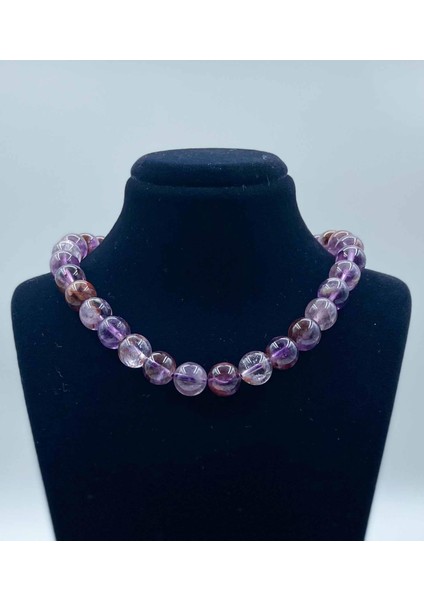 Ametist Doğal Taş Kolye 10 mm Küre Kesim