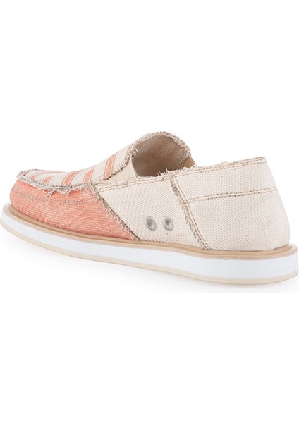 Linen Espadril 1331 Keten Kadın Ayakkabı Somon