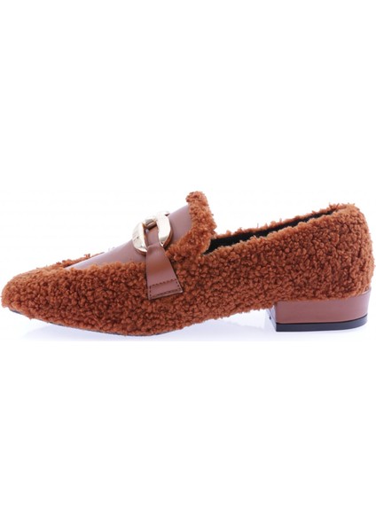 5270-424 Metal Tokali Peluş Kadin Oxford Ayakkabi modelleri