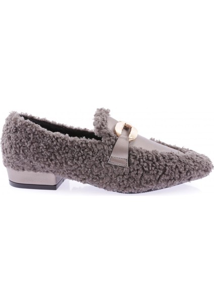 5270-424 Metal Tokali Peluş Kadin Oxford Ayakkabi