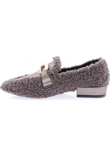 5270-424 Metal Tokali Peluş Kadin Oxford Ayakkabi modelleri