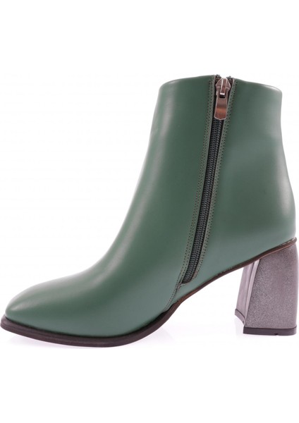 PM161-K034 Küt Burun Çerçeve Topuklu Kadin Bot modelleri