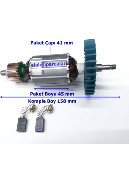 Makita Tipi Ga 6010 Endüvi Rotor Kollektör ve Kömürü