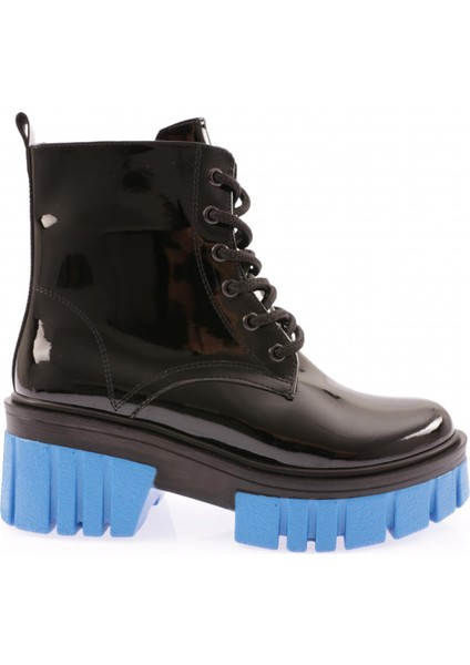 ES805 Kadin Kalin Taban Bağcikli Topuklu Bot