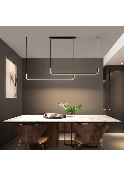 CL80015 Siyah Çift Yay 80CM LED Lamba,yay Sarkıt Avize,modern Aydınlatma,3000K