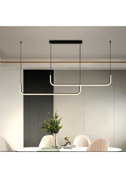 CL80015 Siyah Çift Yay 80CM LED Lamba,yay Sarkıt Avize,modern Aydınlatma,3000K fiyatları