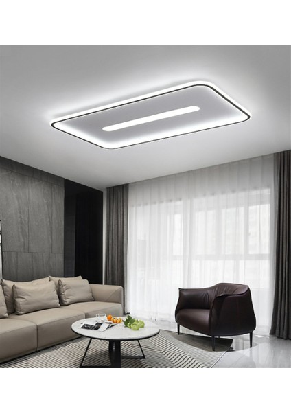 CL54103-L Siyah 90X60CM Dikdörtgen Içi Dörtgen LED Tavan Lambası,avize,modern Aydınlatma,3000K