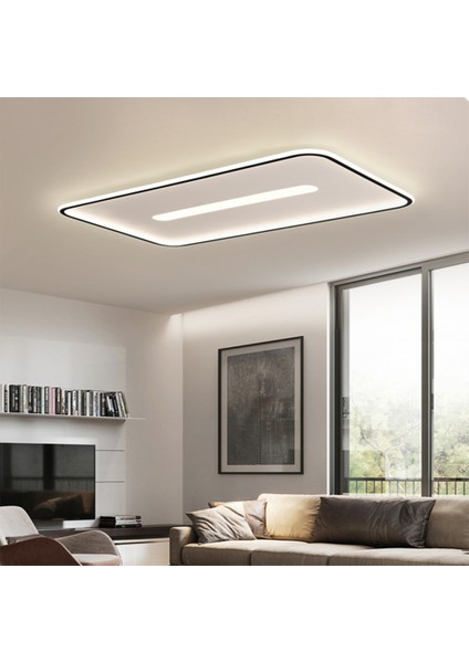 CL54103-L Siyah 90X60CM Dikdörtgen Içi Dörtgen LED Tavan Lambası,avize,modern Aydınlatma,3000K