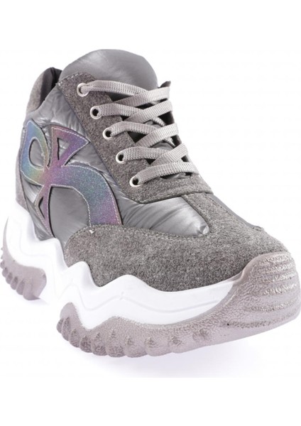 Z2 23Y Kadin Mega Kalin Taban Simli Sneakers Ayakkabi fiyatları