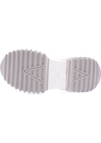 Z94 23Y Kadin Mega Kalin Taban Simli Ip Detayli Sneakers Ayakkabi