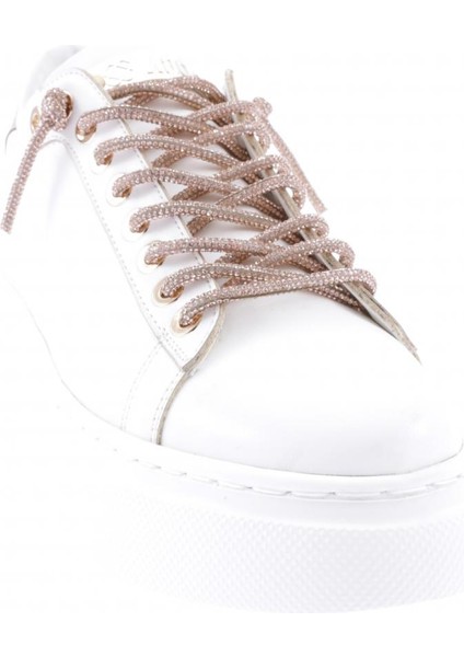 ES854-23Y Kadin Kalin Taban Silver Taş Bağcikli Sneakers Ayakkabi fiyatları