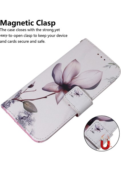 Honor Için 80 5g Pu Deri Stand Telefon Kılıf Desen Baskı Kayış ile Anti-Drop Cüzdan Kapağı (Yurt Dışından)