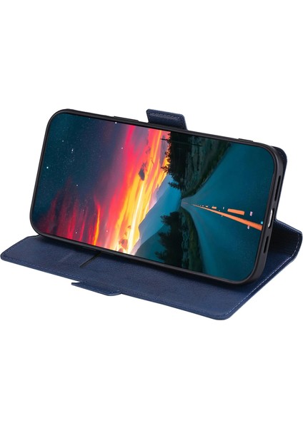 Honor 80 Pro 5g Damla Geçirmez Pu Deri Stand Kart Tutucu Telefon Kılıfı Tpu Iç Kabuk Çift Manyetik Tüye Koruyucu Kapak (Yurt Dışından)