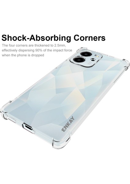 Enkay Hat Prensi Onur Için Prens 80 Se 5g Slip Anti-Slip Strip Edge Net Telefon Kapağı Kalınlaştırılmış Köşeler Şeffaf Tpu Telefon Kılıfı (Yurt Dışından)