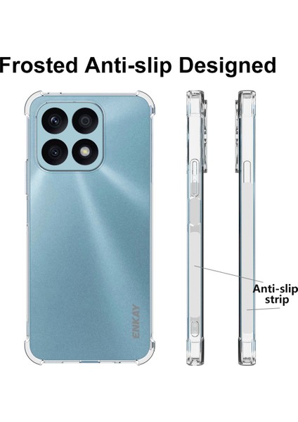 Enkay Hat Prensi Honor X8A 4g Şok Geçirmez Şeffaf Telefon Kapak Anti-Slip Strip Edge Tpu Kılıfı (Yurt Dışından) fırsatları
