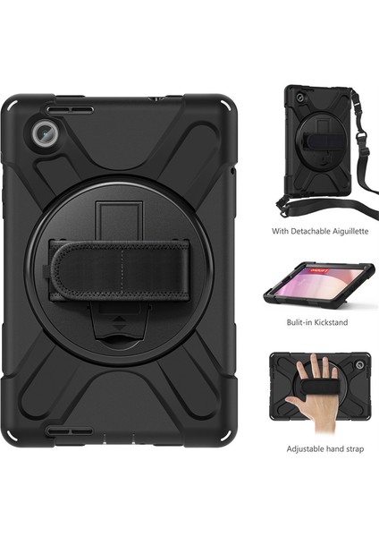 Lenovo Tab M8 4. NESIL(TB-300FU) El Desteği Deri Kılıf Dönen Tablet Koruyucu Kılıf (Yurt Dışından) fırsatları