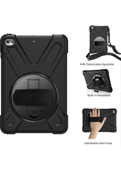 iPad Mini 5 Tablet Bilgisayar Koruyucu Kılıf Üç Geçirmez Pc Silikon Mini 4 Dirsek Koruyucu Kapak (Yurt Dışından)