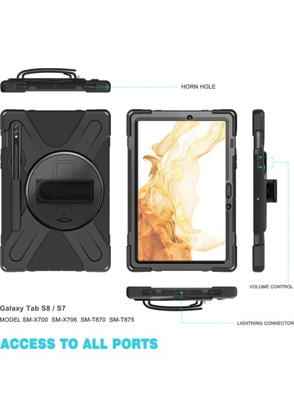 Samsung 2022 Tab S8 Deri Çanta X700/X706 Tablet Kılıfı S7 Deri Çanta T870 Dirsek 11 Inç Koruyucu Kılıf (Yurt Dışından) indirimleri