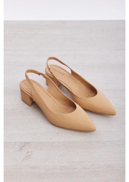 Kısa Topuk Hakiki Deri Kadın Topuklu Ayakkabı fırsatları