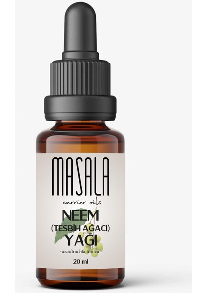 Tesbih Ağacı Yağı 20 ml  Soğuk Pres Neem Yağı (Neem Carrier Oil)