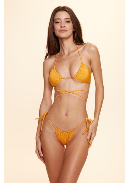 Aqua Üçgen Bikini Tek Üst Sarı 229104