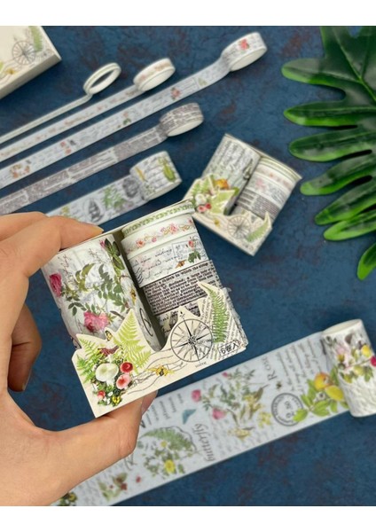 Soft Bahar Temalı 6'lı Washi Bant Set Washi Tape Bullet Journal Scrapbook