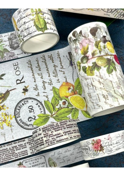 Soft Bahar Temalı 6'lı Washi Bant Set Washi Tape Bullet Journal Scrapbook