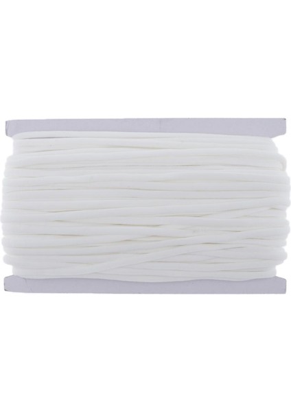 50 Metre Elastik Dantel Şerit Saç Bandı Beyaz Için 5mm Streç Bant (Yurt Dışından)