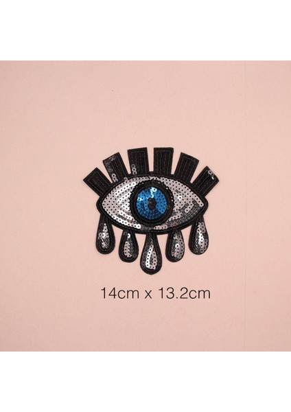 5pcs Gözler Şekilli Payetler Yama Aplike Kumaş Rozeti Dikiş El Sanatları Dekoru (Yurt Dışından) fırsatları