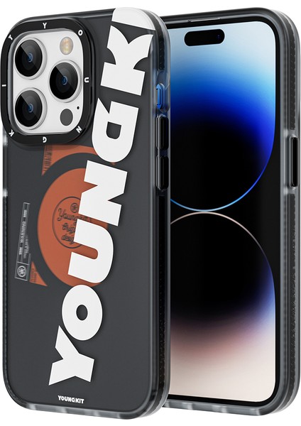 iPhone 13 Pro Max Uyumlu Kılıf Magsafe Şarj Özellikli Youngkit Binfen Serisi Yazı Temalı Kapak