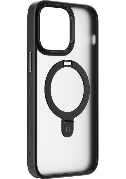 iPhone 14 Uyumlu Kılıf Wiwu ZMM-010 Magsafe Şarj Özellikli Parmak Izi Bırakmayan Mat Standlı Kapak