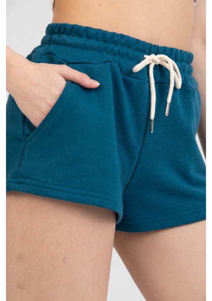 Kadın Beli Lastikli Basic Kısa Cepli Şort
