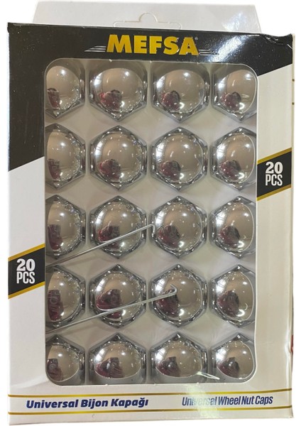 Bijon Kapağı 19 mm Krom 20'li Set