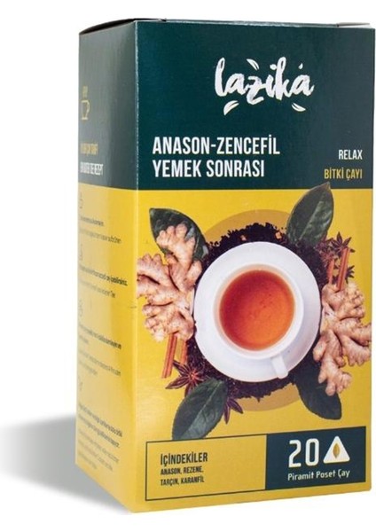 Anason Zencefil Yemek Sonrası Çayı 20'li Piramit Poşet