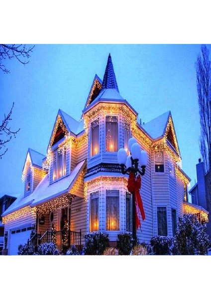 Saçak Perde LED Işık 16 Dallı Saçak LED Işık 4 Metre Gün Işığı Düğün Kına Nişan Dekor Işıkları